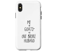 Custodia per iPhone X/XS funny goat me and goats One Broke husband
