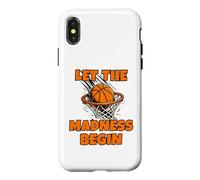 Custodia per iPhone X/XS Funny Let the Madness Begin Basketball Bracket Players Lover