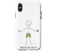 Custodia per iPhone X/XS Funny Men Bocce Ball, Boy Bocci Gifts