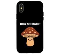 Custodia per iPhone X/XS Funny minimalist mushroom simple holy shiitake