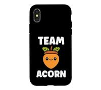 Custodia per iPhone X/XS Funny Oak Acorn Small Nut Minimalist Cute simple team Acorn