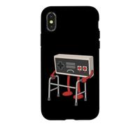 Custodia per iPhone X/XS Funny Old Gamer Gaming Retro 80s 90s Video Game Old Gamer