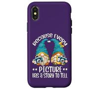 Custodia per iPhone X/XS Funny Photography Gnome For Photographers Cute Camera Gnomie