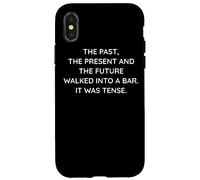 Custodia per iPhone X/XS Funny Pun Language Joke Grammar Geek, Linguist Humor
