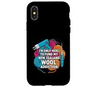 Custodia per iPhone X/XS Funny Rug Tufting Gun New Zealand Wool Addiction