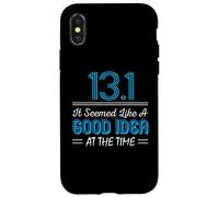 Custodia per iPhone X/XS Funny Running 13.1 Miles Half Marathon