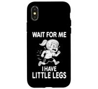Custodia per iPhone X/XS Funny Short Legs Meme Girl Wait For Me, Ho piccole gambe