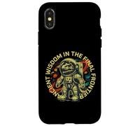 Custodia per iPhone X/XS Funny Space Dinosaur Astronaut Cosmic Adventure