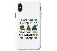 Custodia per iPhone X/XS Funny St Patricks Gnome Prone to Shenanigans with My Gnomies