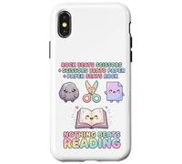 Custodia per iPhone X/XS Funny Teacher Nothing Beat Book Rock Paper Scissors