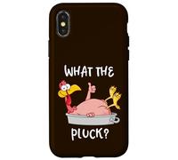 Custodia per iPhone X/XS Funny Turkey What the Pluck Camicia del Ringraziamento Uomo Donna