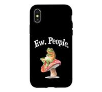 Custodia per iPhone X/XS Funny Womens Cottagecore Art Ew People Antisocial Frog Lover