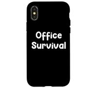 Custodia per iPhone X/XS Funny Work Humor Design |Office Survival Daily Grind Edition