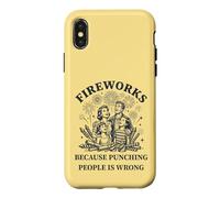 Custodia per iPhone X/XS Fuochi d"artificio perché prendere a pugni le persone è