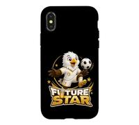 Custodia per iPhone X/XS Future Soccer Star Eagle Kicking Football Design