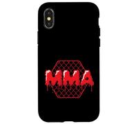 Custodia per iPhone X/XS Gabbia MMA con griglia per arti marziali miste