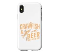 Custodia per iPhone X/XS Gamberi e birra Ecco perché sono qui Divertente aragosta di pesce