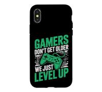 Custodia per iPhone X/XS Gamers Don't Get Older We Just Level Up Funny Gamer Retro