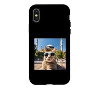 Custodia per iPhone X/XS Gatto divertente alla moschea di Santa Sofia