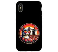 Custodia per iPhone X/XS Gatto in Olanda! Divertente Zaanse Schans E Amsterdam Olandese Viaggio