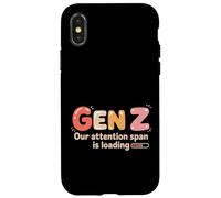 Custodia per iPhone X/XS Gen Z Our Attention Span Is Loading Età Gioventù |-