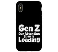 Custodia per iPhone X/XS Gen Z Our Attention Span Is Loading Età Gioventù |-
