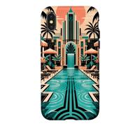 Custodia per iPhone X/XS Geometria Art Deco a bordo piscina