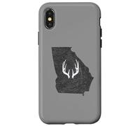 Custodia per iPhone X/XS Georgia GA Deer Hunting Shed Antlers Design