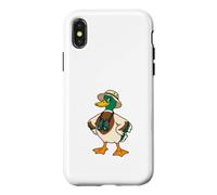 Custodia per iPhone X/XS Germano reale col binocolo per chi ama il birdwatching arte