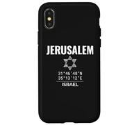 Custodia per iPhone X/XS Gerusalemme Coordina Israel Heritage Star of David