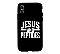 Custodia per iPhone X/XS Gesù E Peptidi Stack Fitness Biohacker Palestra Scienza Bibbia