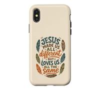 Custodia per iPhone X/XS Gesù ha fatto tutti i diversi messaggi di fede cristiana