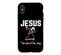 Custodia per iPhone X/XS Gesù il re degli ebrei Dio cristiano Natale Pasqua