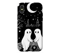 Custodia per iPhone X/XS Ghosts The Lovers Tarocchi Vintage Gothic Halloween