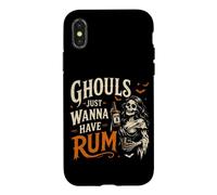 Custodia per iPhone X/XS Ghouls vuole solo avere rum divertente bere Halloween
