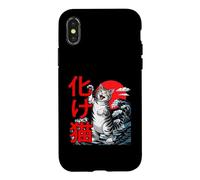 Custodia per iPhone X/XS Giapponese Mostro Gatto Kawaii
