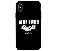 Custodia per iPhone X/XS Gioca ancora con piastrelle Rummikub divertente gioco di parole
