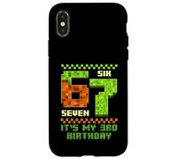 Custodia per iPhone X/XS Giocatore 3 Anno Vecchio Compleanno Ragazzo 67 3rd Bday six seven 6 7 Ragazzo