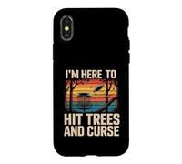 Custodia per iPhone X/XS Giocatore di golf retrò I'm here to Hit Trees and Curse