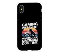 Custodia per iPhone X/XS Gioco introverso conversazione minima Tempo massimo del cane