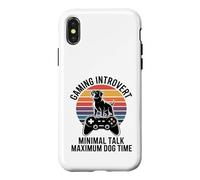 Custodia per iPhone X/XS Gioco introverso conversazione minima Tempo massimo del cane