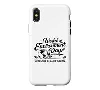 Custodia per iPhone X/XS Giornata Mondiale dell'Ambiente - Keep Our Planet Green Eco Awareness