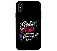 Custodia per iPhone X/XS Girls Night I'll Bring the Car Weekend Getaways