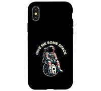Custodia per iPhone X/XS Give Me Some Space Astronauta Seduto Sulla Luna Vintage Art