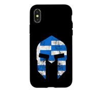 Custodia per iPhone X/XS Gladiatori greci Spartan Casco Grecia Sparta