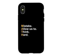 Custodia per iPhone X/XS Gli errori divertenti degli insegnanti di matematica ci permettono di pensare duramente
