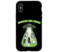 Custodia per iPhone X/XS Gli esseri umani sono strani animali alieni rapimento UFO