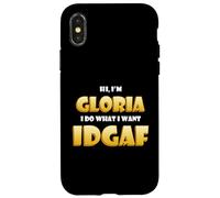 Custodia per iPhone X/XS Gloria Joke IDGAF Meme Funny Halloween Costume For Glorias