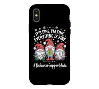Custodia per iPhone X/XS Gnomo aiutante per il comportamento, tutto è bello Natale