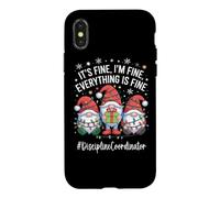 Custodia per iPhone X/XS Gnomo coordinatore della disciplina Everything Is Fine Christmas